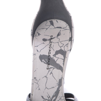 Balenciaga Nappa Imprime Marble Ankle Strap Pump 37 Blanc 6 of 8