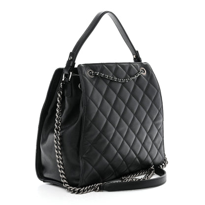 Chanel Caviar Quilted Medium CC Bucket Bag Black 3 of 14