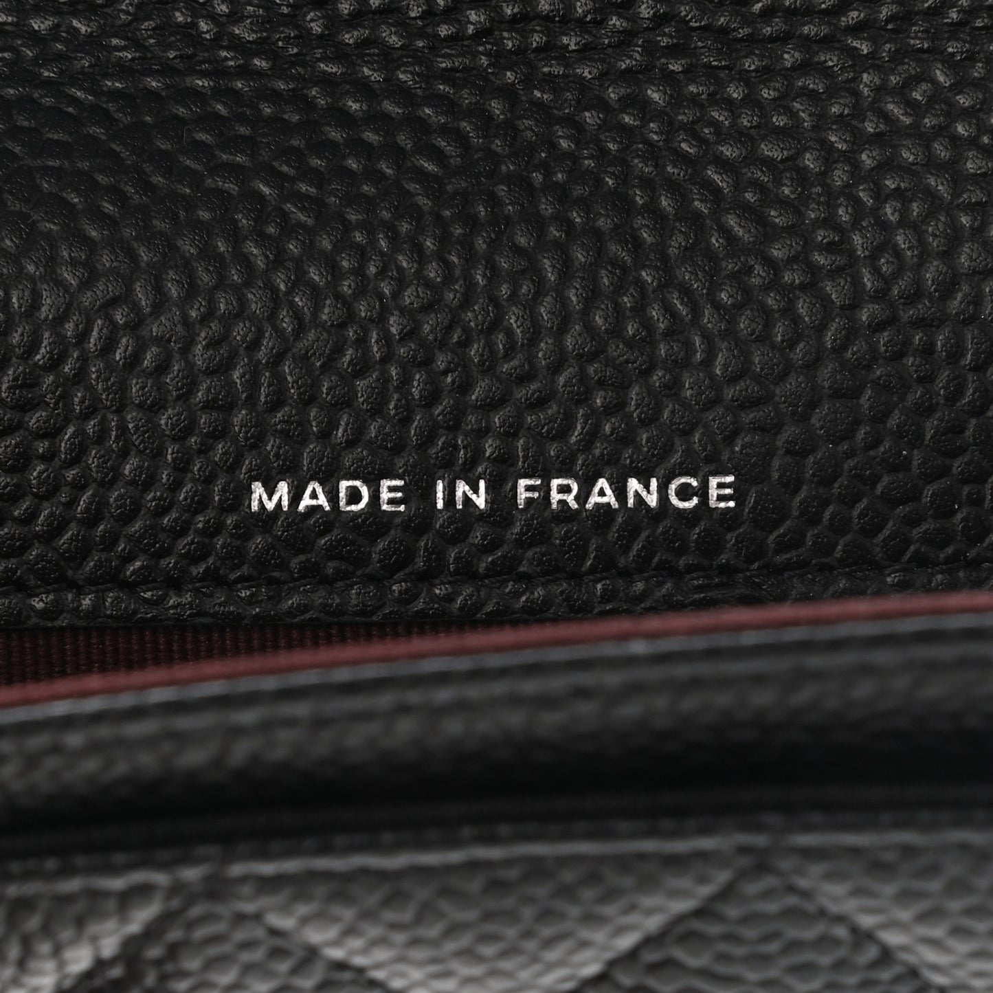 Caviar Quilted Flap Card Holder Wallet Black