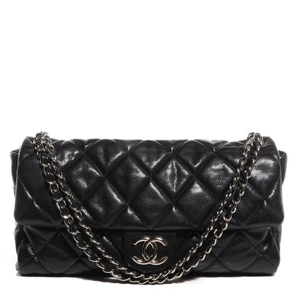 Chanel Glazed Caviar Medium Nature Flap Bag Black 1 of 7