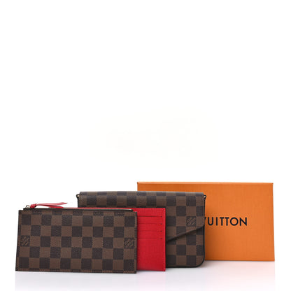 Louis Vuitton Damier Ebene Pochette Felicie Chain Wallet 8 of 8