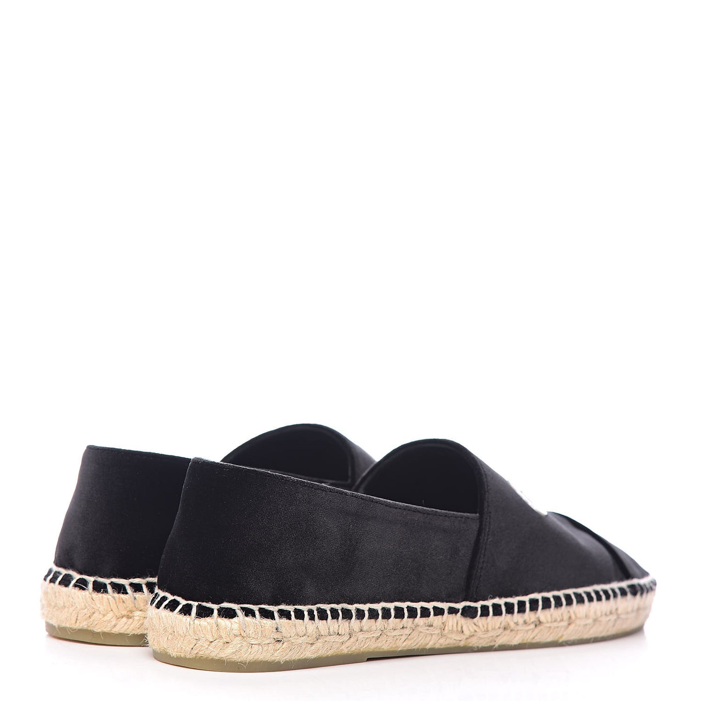 Velvet Logo Espadrilles 38 Black