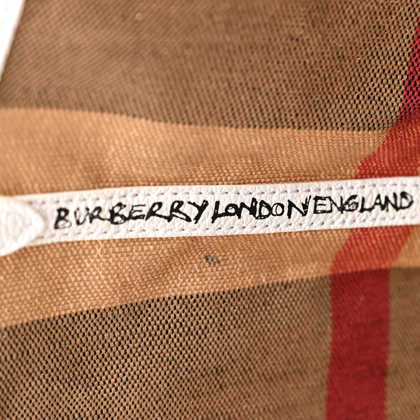 Coated Canvas Mega Check Medium Doodle Tote White