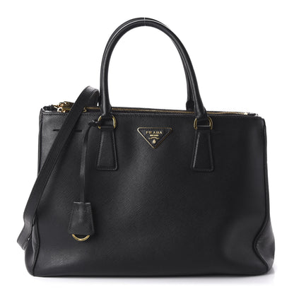 Prada Saffiano Medium Galleria Double Zip Tote Black 1 of 10