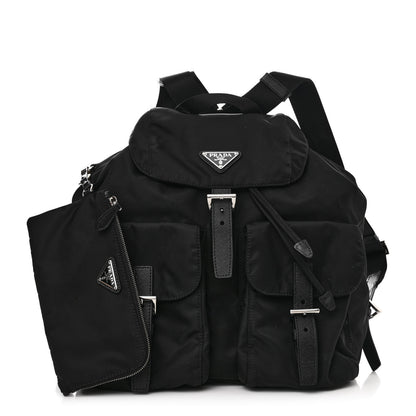 Prada Tessuto Nylon Saffiano Vela Backpack Black 3 of 11