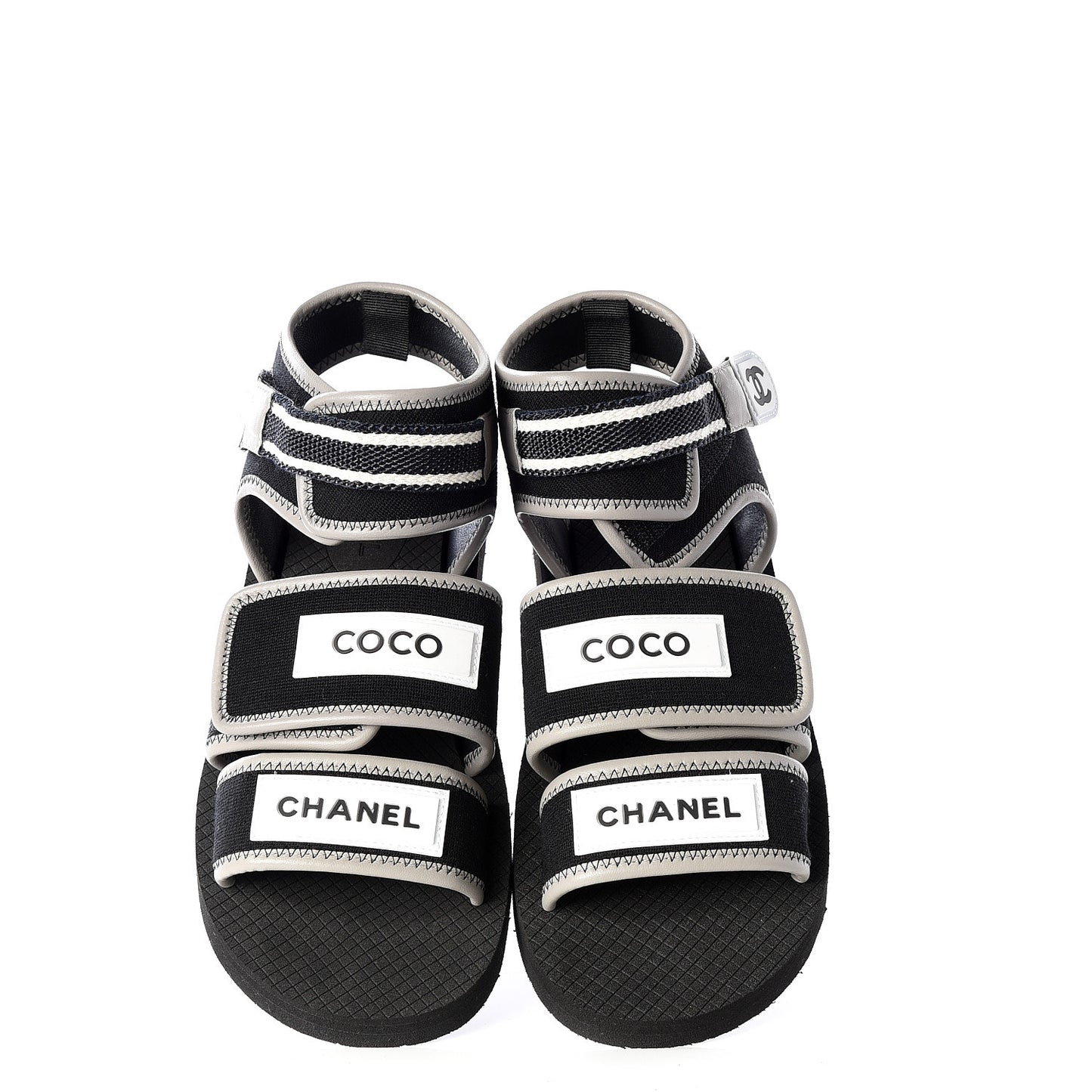 Lambskin Jersey Coco Sandals 38 Black