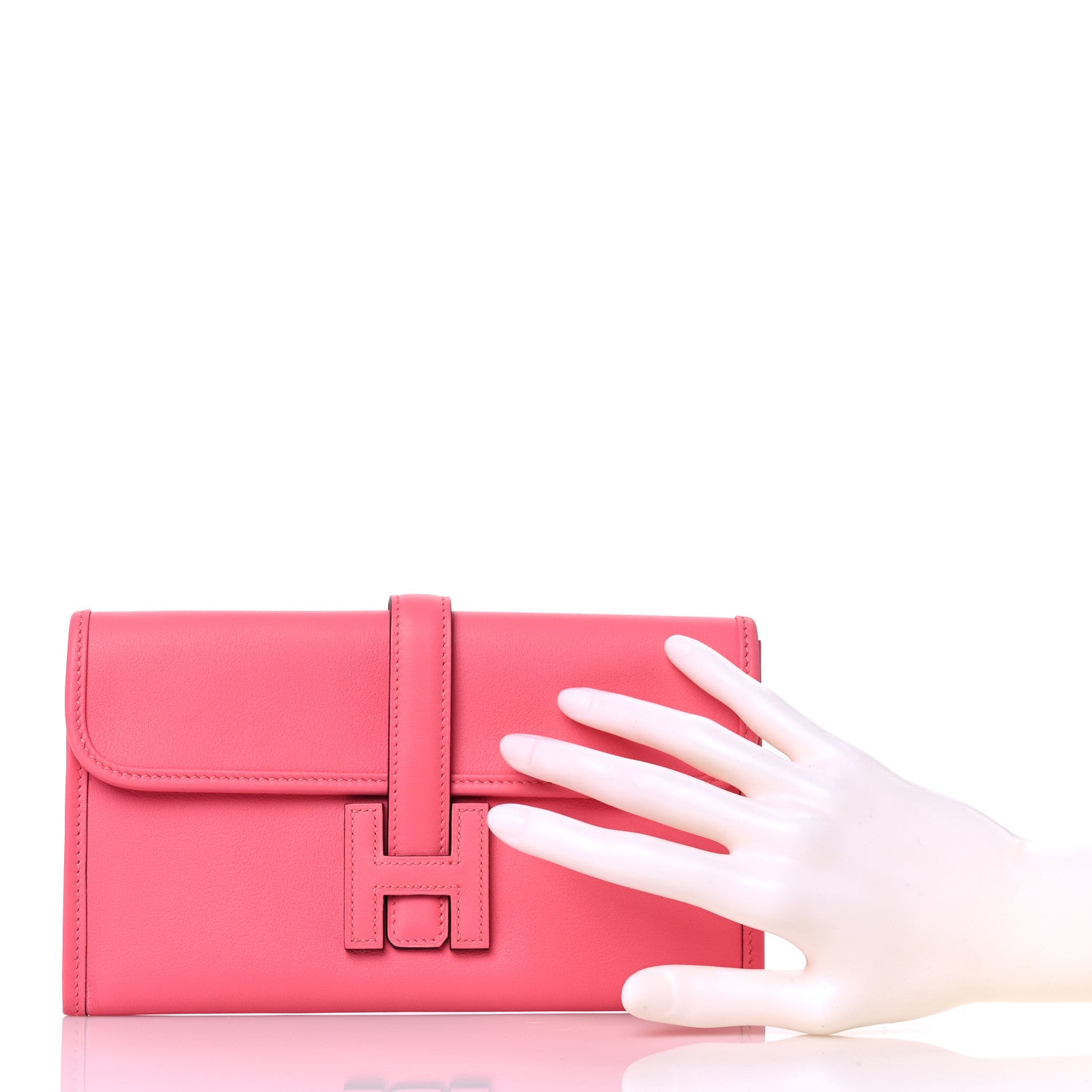Hermes Swift Jige Duo Clutch Rose Azalee 2 of 8