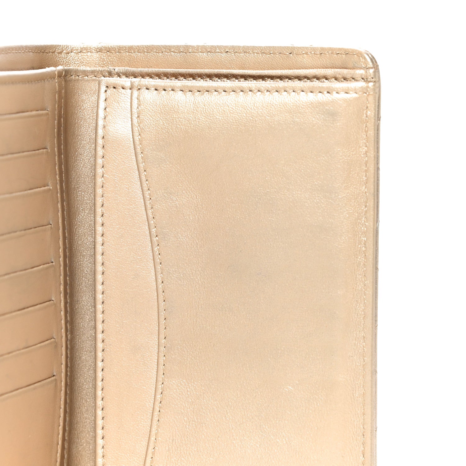 Chanel Metallic Lambskin Quilted Yen Wallet Gold 11 of 17
