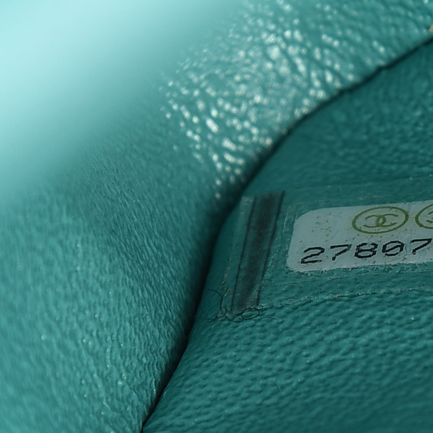 Chanel Iridescent Caviar Quilted Medium Double Flap Green 9 of 11