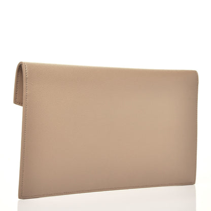 Saint Laurent Grain De Poudre Uptown Pouch Dark Beige 3 of 7