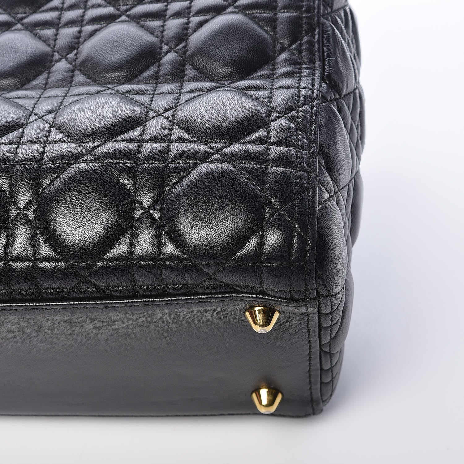Christian Dior Lambskin Cannage Large Lady Dior Black 12 of 17
