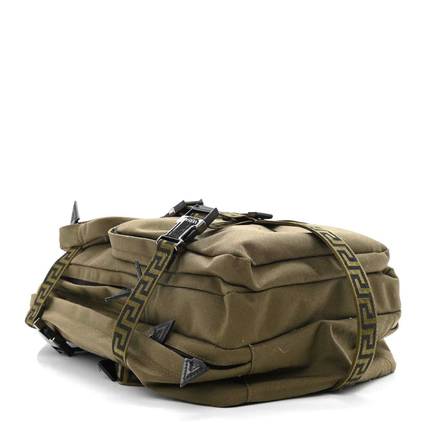 Canvas La Greca Logo Backpack Green