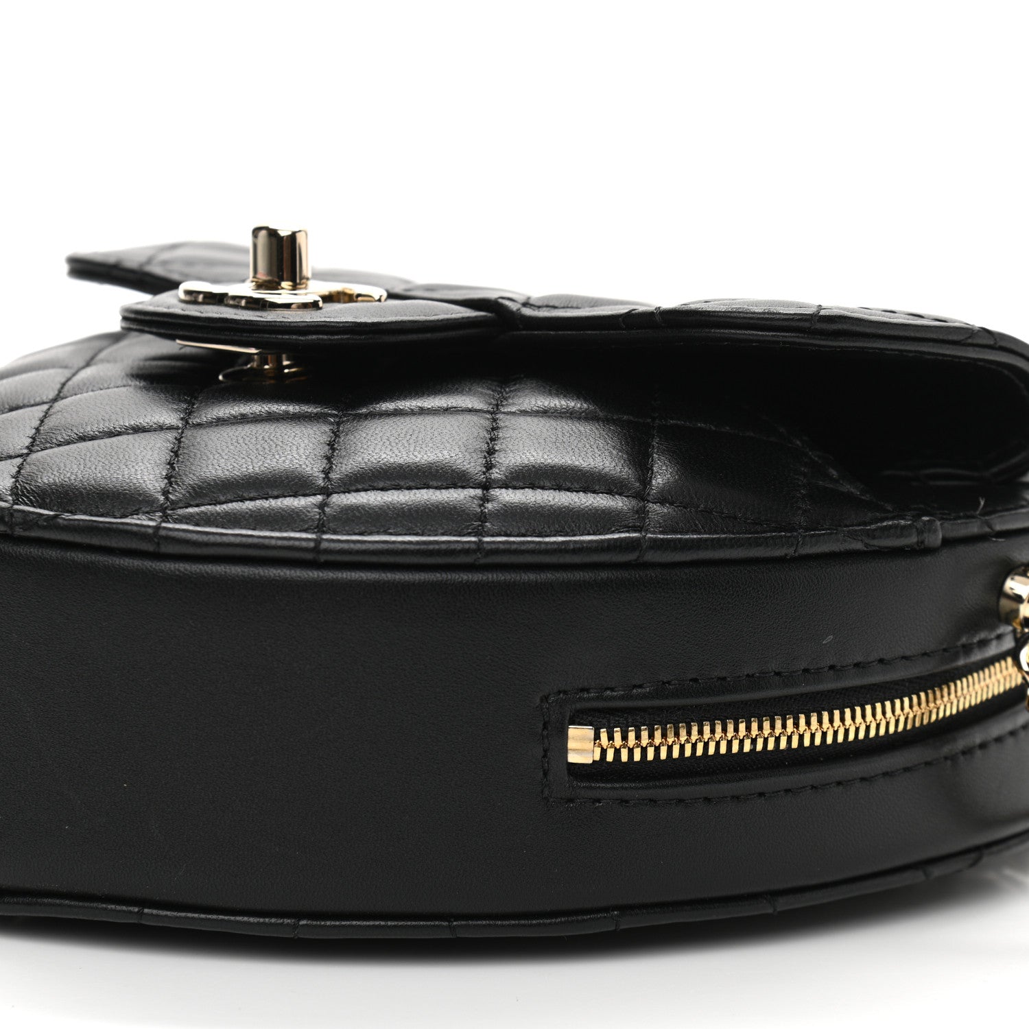 Chanel Lambskin Quilted CC In Love Heart Bag Black 10 of 10