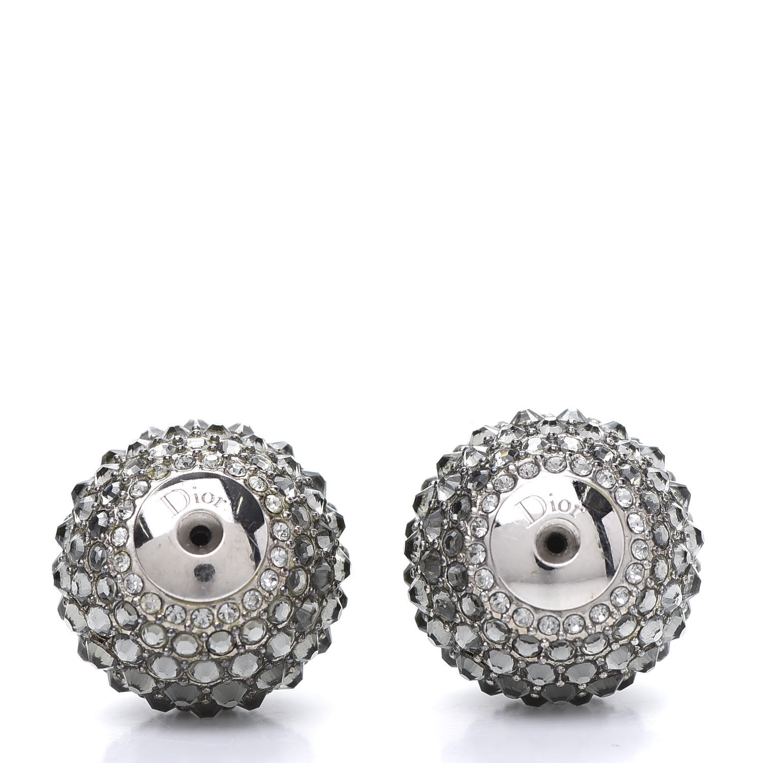 Christian Dior Crystal Mise En Dior Tribal Earrings Grey Pink 3 of 4