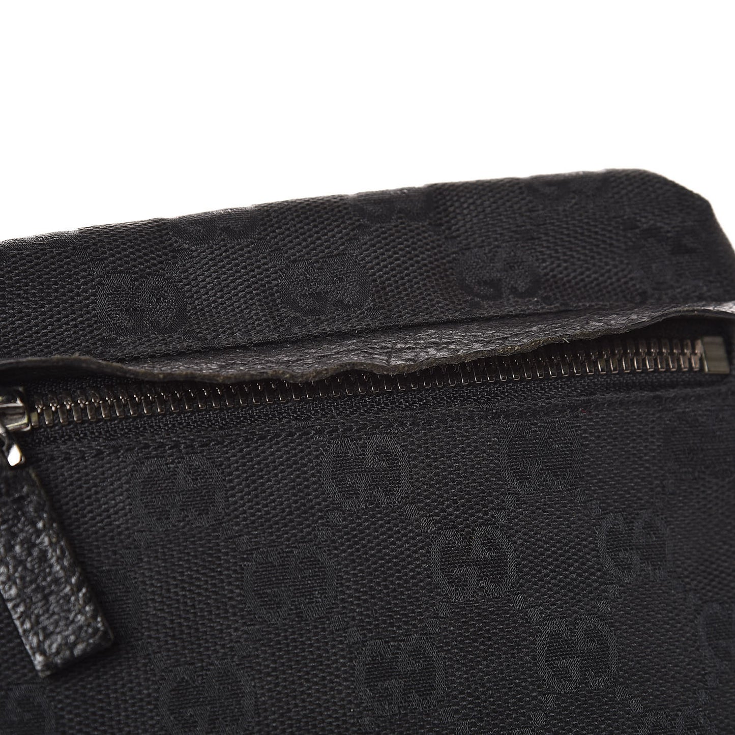 GG Monogram Double Pocket Belt Bag Black