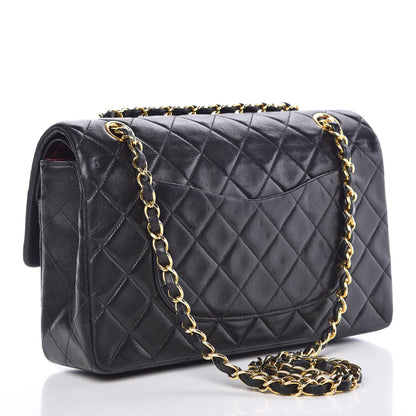 Chanel Lambskin Quilted Medium Double Flap Black 4 of 16