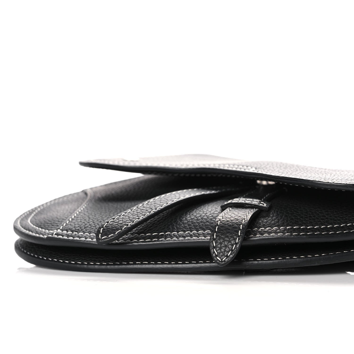 Christian Dior X KAWS Grained Calfskin Saddle Wristlet Black 10 of 10