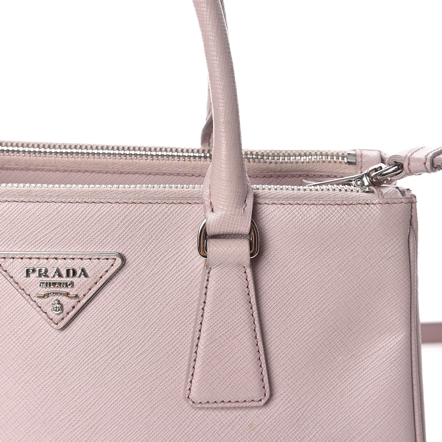 Prada Saffiano Small Galleria Double Zip Tote Mughetto 12 of 19