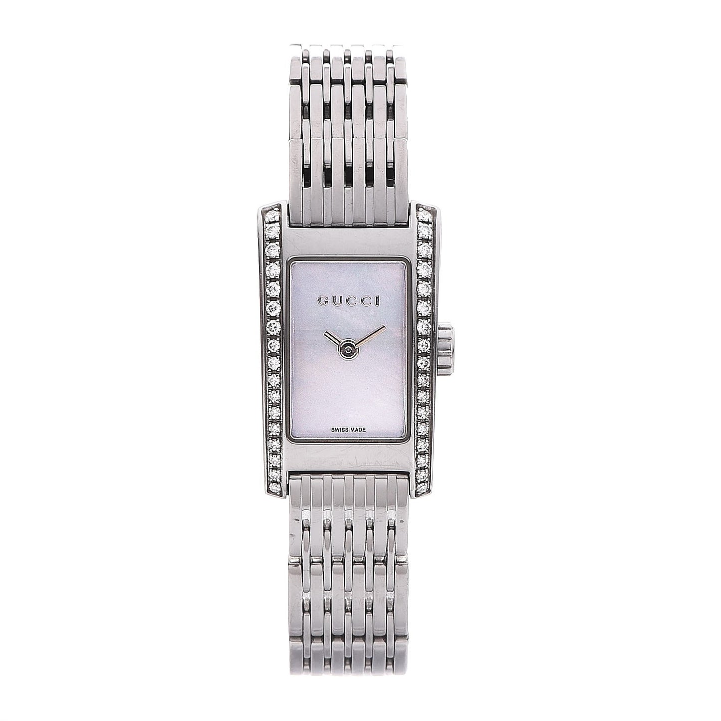 Stainless Steel Diamond Mother of Pearl 15mm 8600L Quartz Watch