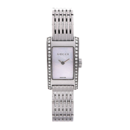 Gucci Stainless Steel Diamond Mother of Pearl 15mm 8600L Quartz Watch 1 of 7