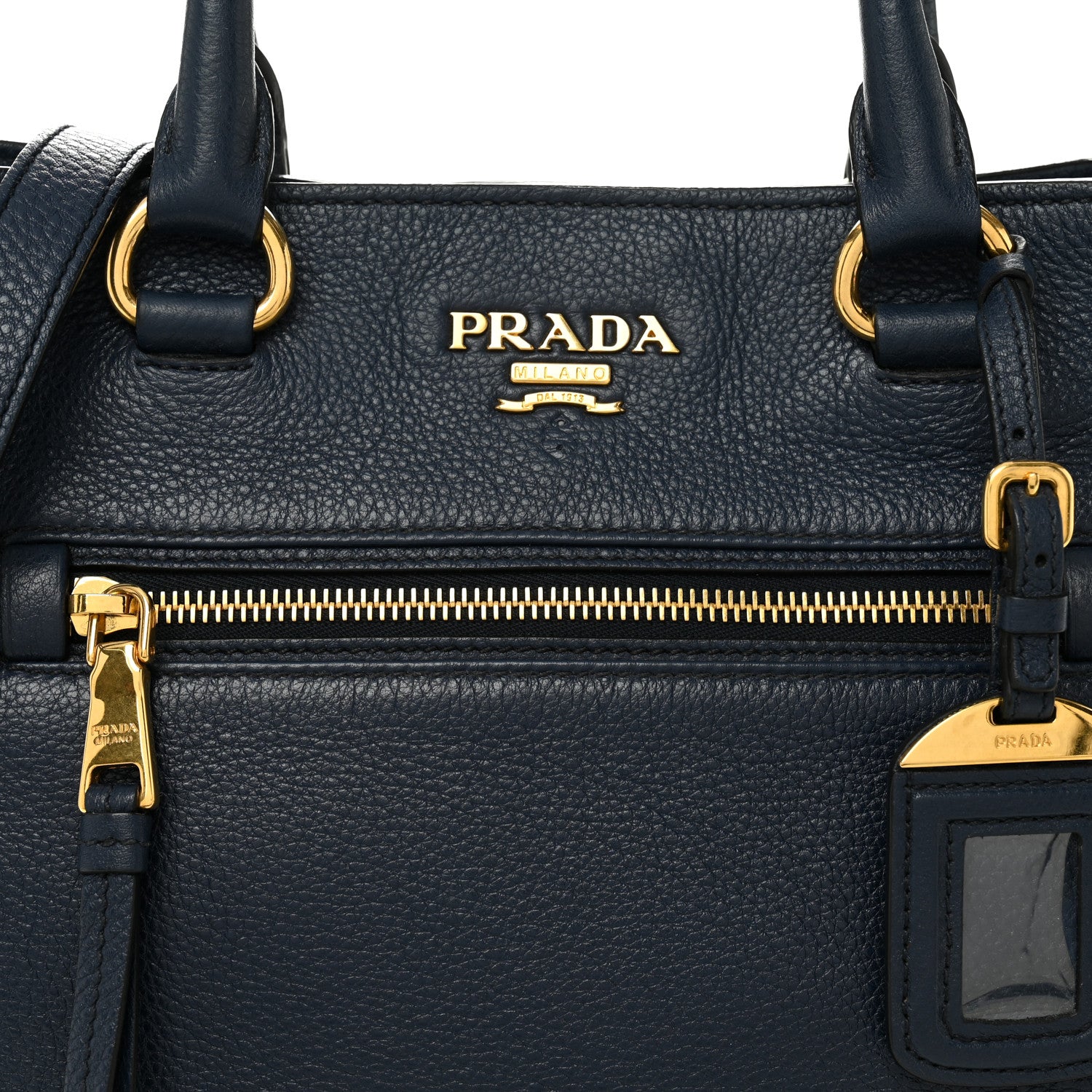 Prada Vitello Phenix Shopping Satchel Baltico 8 of 10