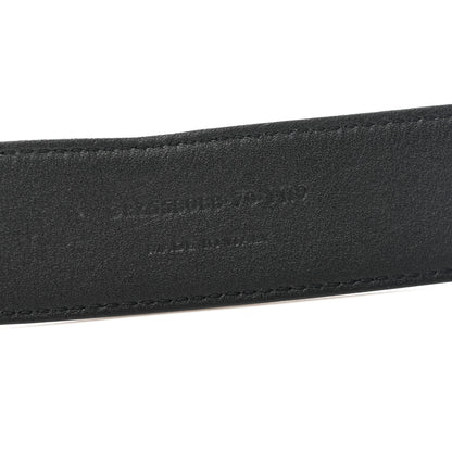 Saint Laurent Smooth Calfskin Monogram Square Buckle Belt 70 28 Black 4 of 6