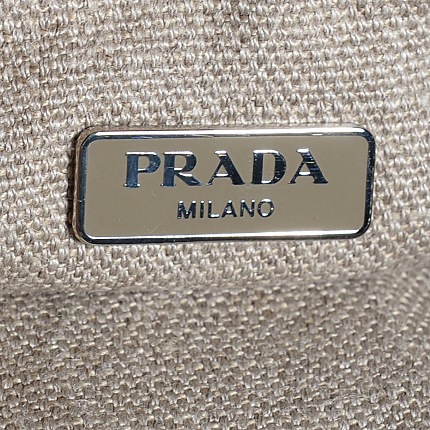 Prada Canvas Plexiglass Frame Crystal Kiss Lock Bag Naturale 8 of 10