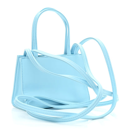 Telfar Vegan Leather Small Shopping Bag Pool Blue 3 of 12