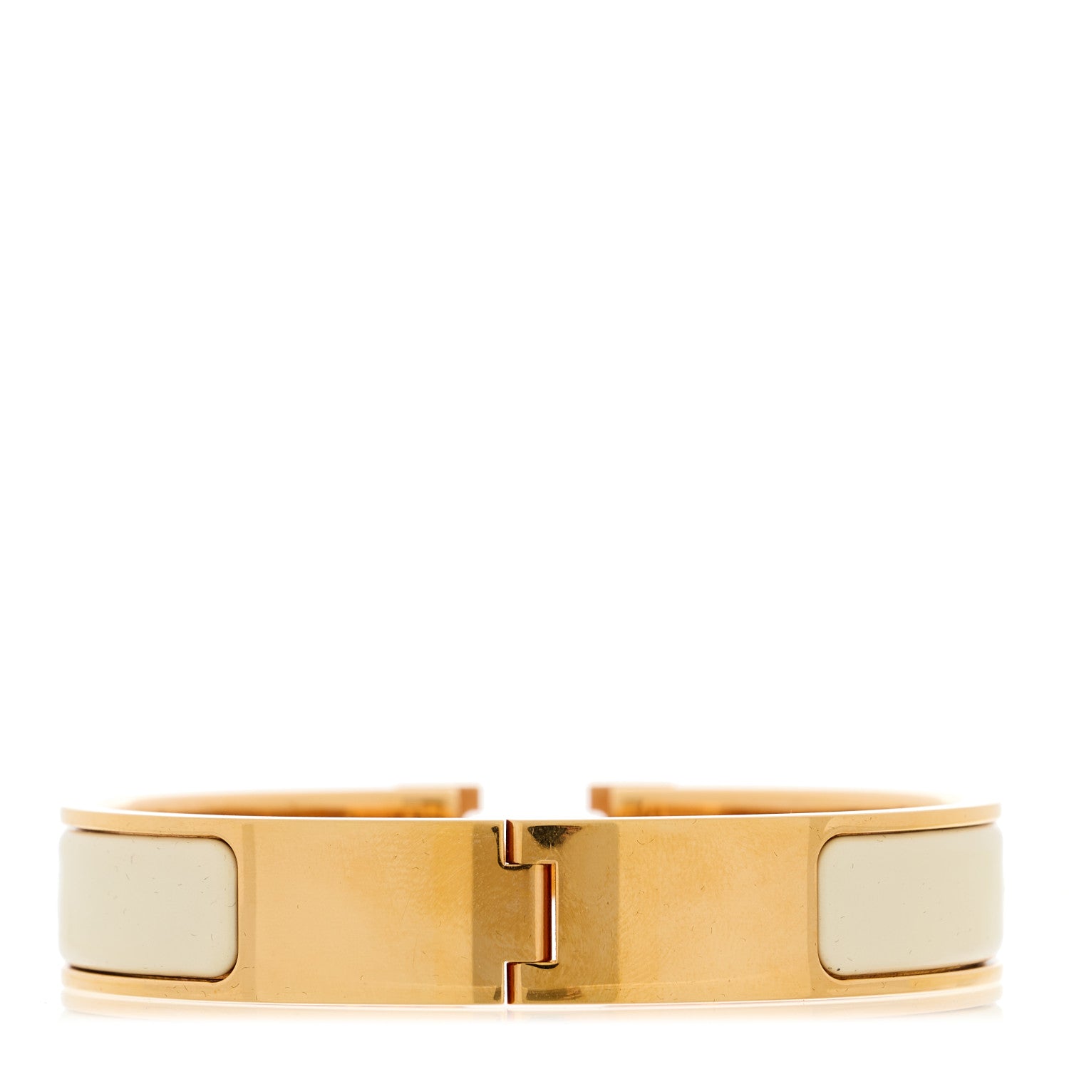 Hermes Enamel Narrow Clic Clac H Bracelet PM Craie 2 of 5