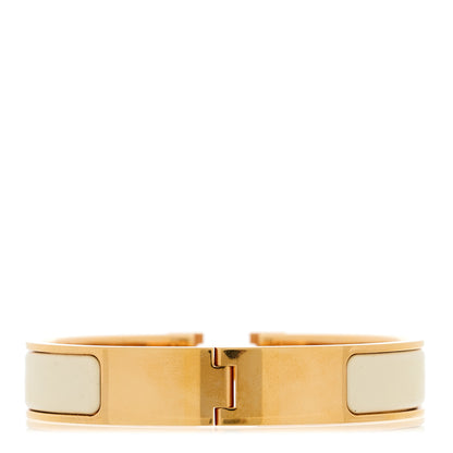 Hermes Enamel Narrow Clic Clac H Bracelet PM Craie 2 of 5