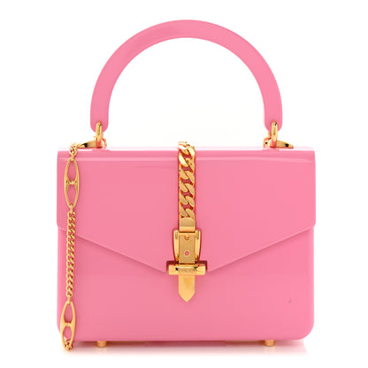 Gucci Plexiglass Mini Sylvie 1969 Top Handle Bag Pink 1 of 19
