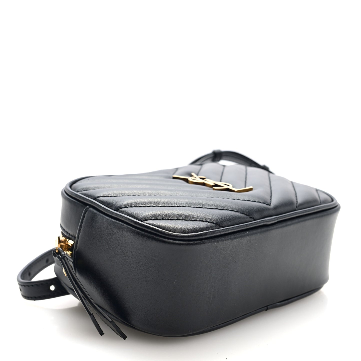 Calfskin Matelasse Monogram Lou Belt Bag Black Black