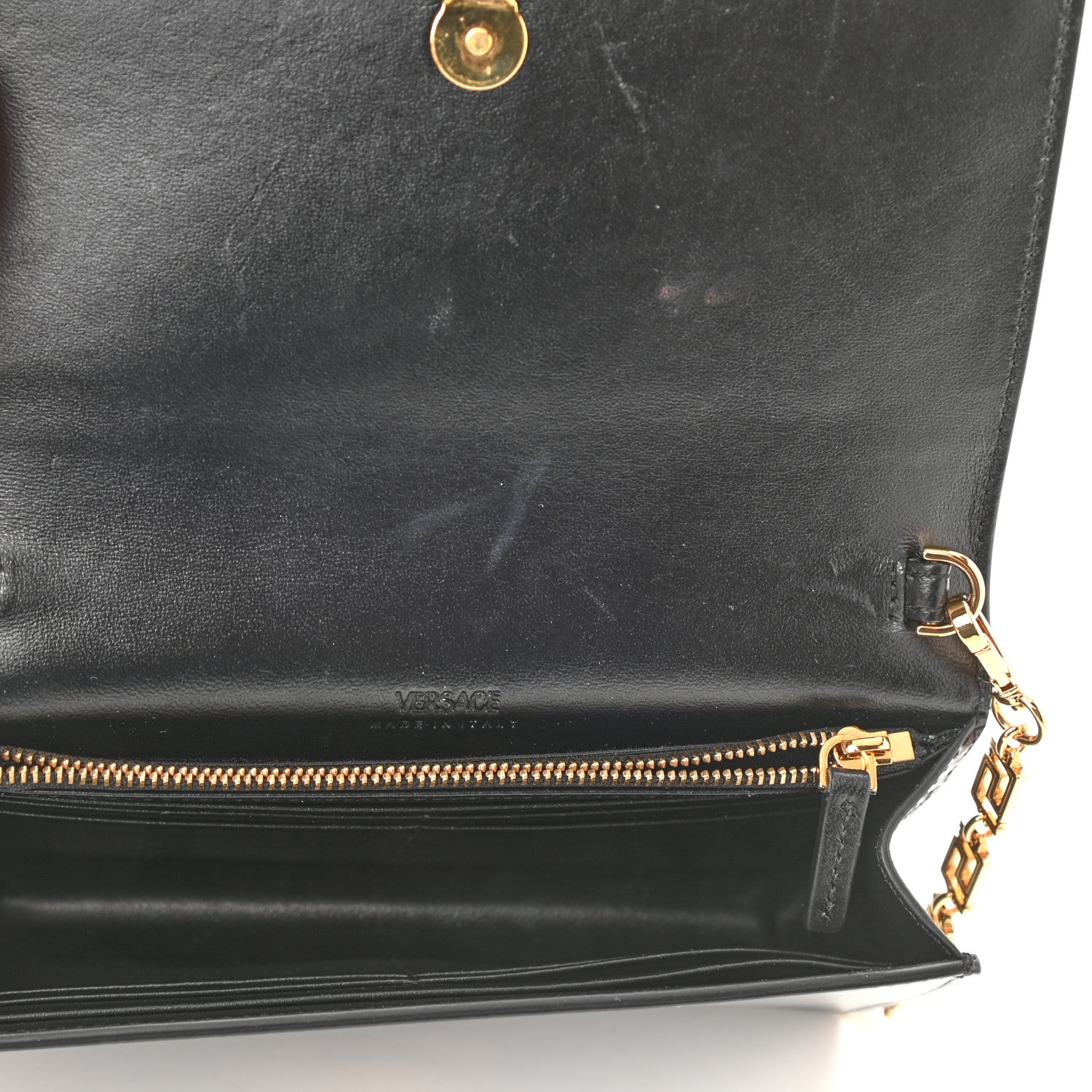 Versace Calfskin Greca Goddess Mini Bag Black 5 of 10