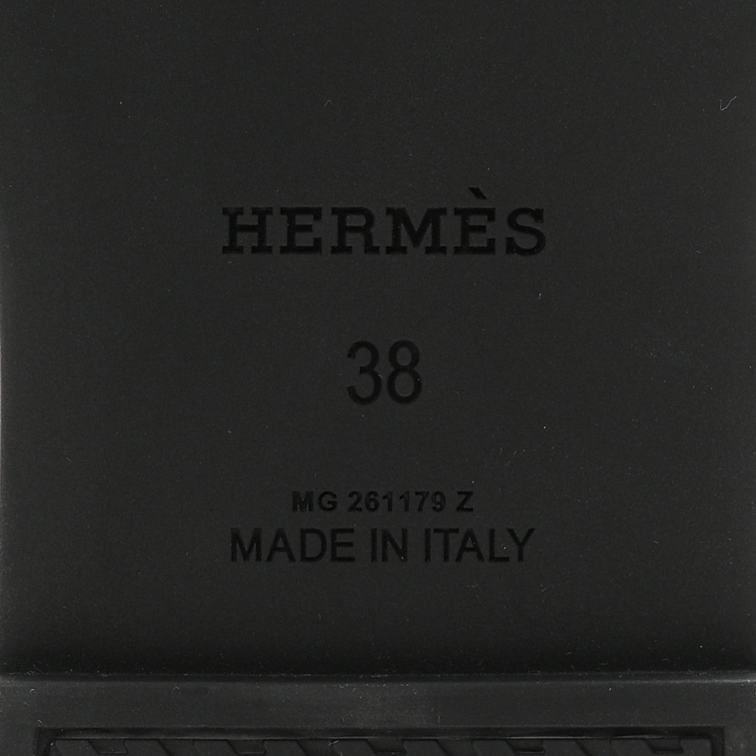 Hermes Rubber Womens Mykonos Sandals 38 Black 7 of 10