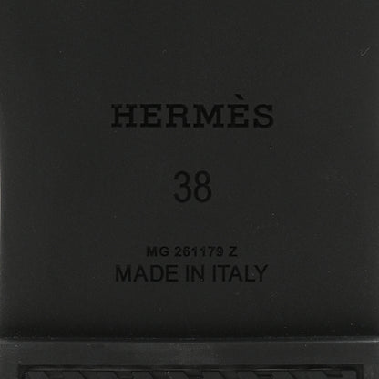 Hermes Rubber Womens Mykonos Sandals 38 Black 7 of 10