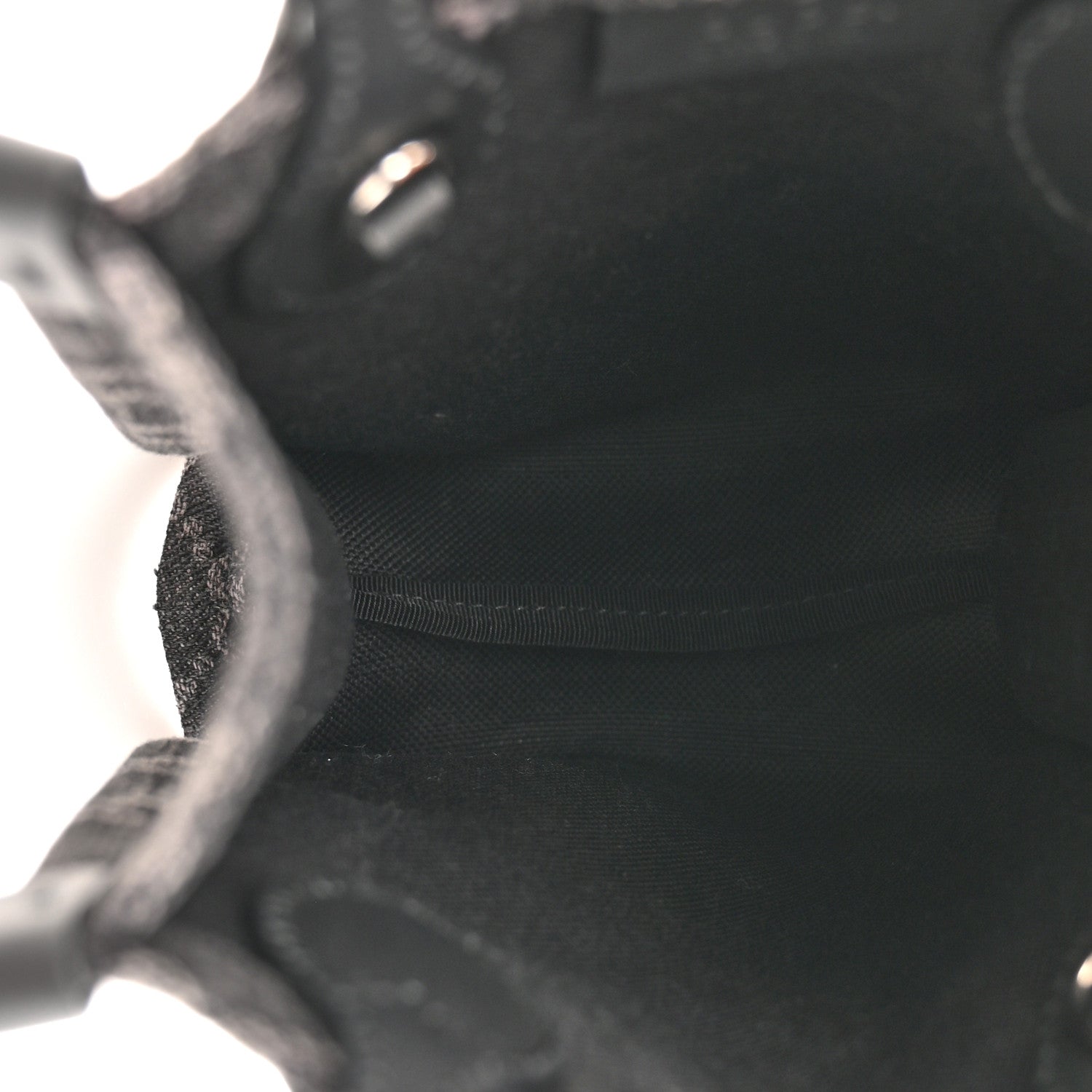 Gucci Denim GG Monogram Dollar Calfskin Mini Ophidia Tote Black Grey 5 of 10