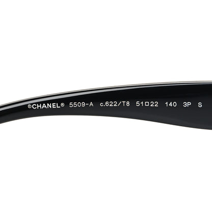 Chanel Acetate Square Sunglasses 5509-A Black 5 of 9