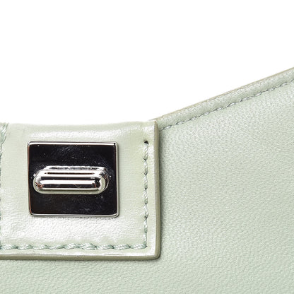 Givenchy Calfskin Bow Cut Chain Wallet Aqua Green 10 of 10