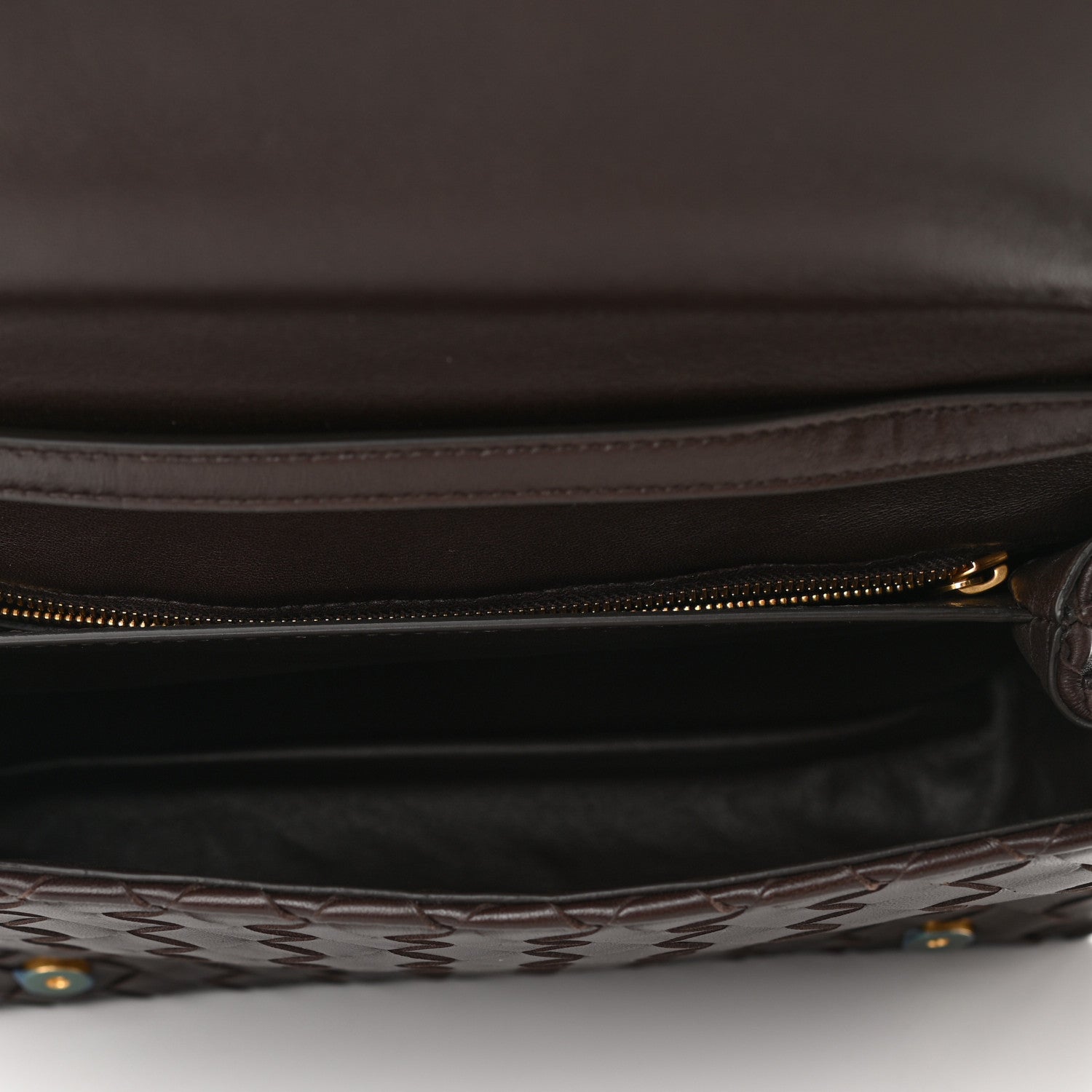 Bottega Veneta Nappa Intrecciato Crossbody Messenger Flap Ebano 5 of 9