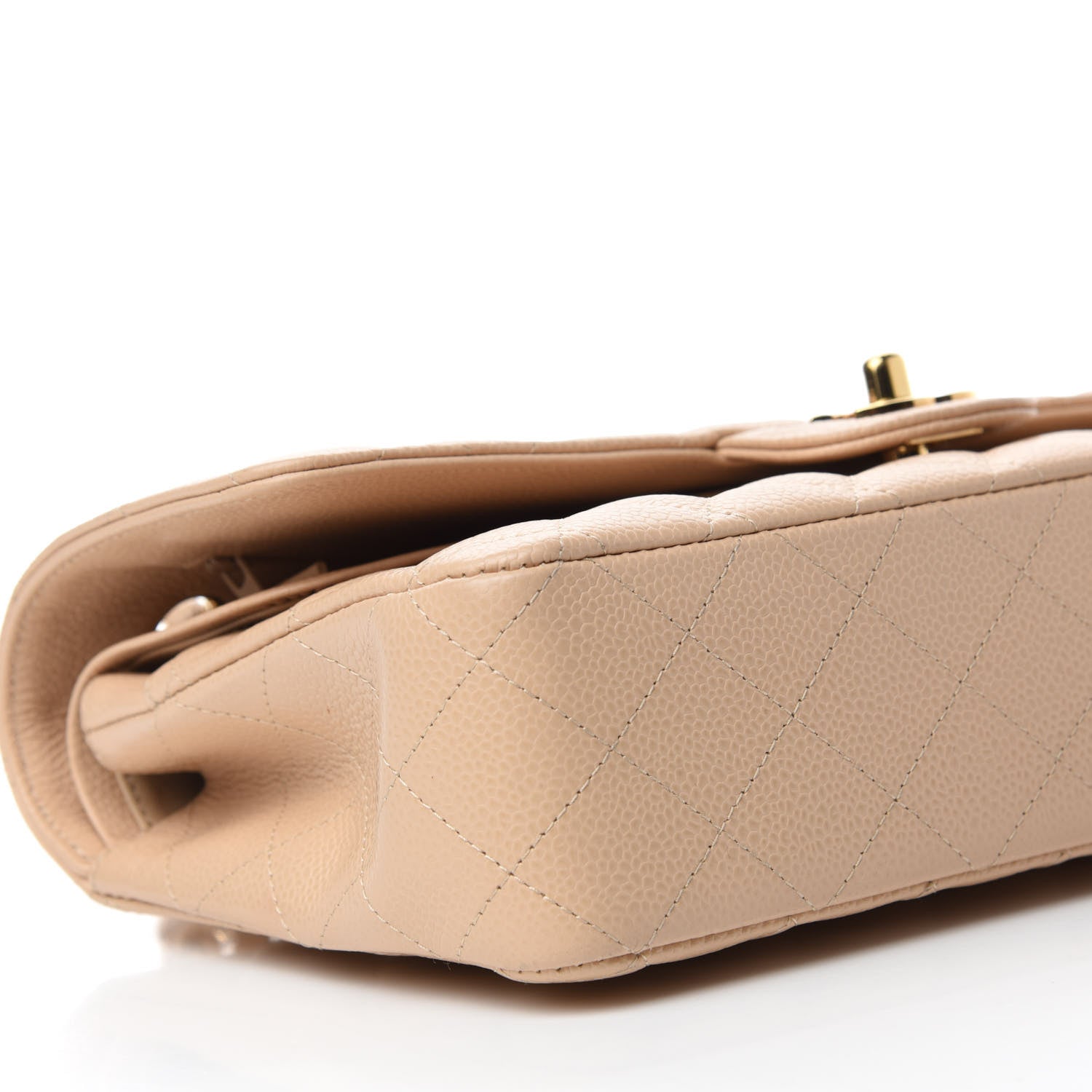 Chanel Caviar Quilted Medium Double Flap Beige Clair 6 of 15