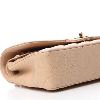 Chanel Caviar Quilted Medium Double Flap Beige Clair 6 of 15