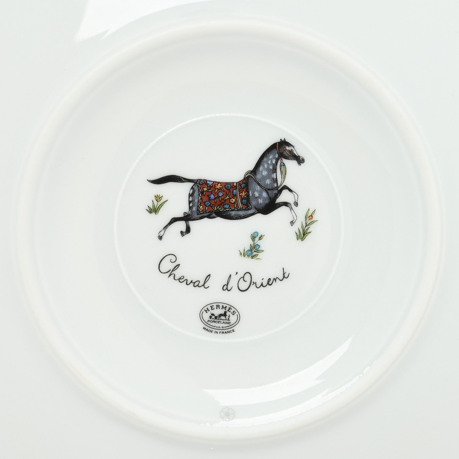 Hermes Porcelain Cheval d'Orient Tea Cup and Saucer Set of 2 6 of 11