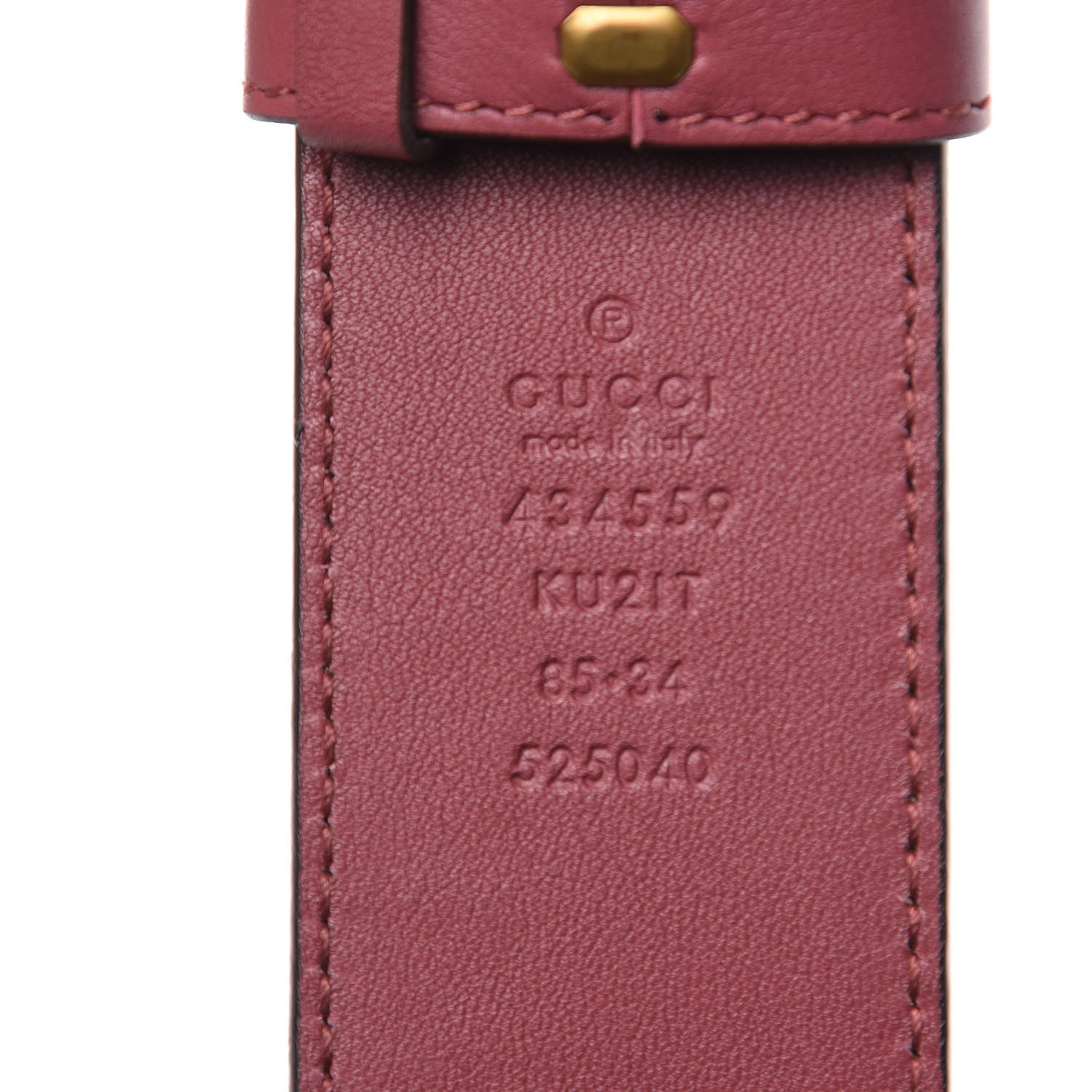 Gucci GG Plus Monogram Blooms Plaque Belt 85 34 Beige Multicolor Dry Rose 6 of 6