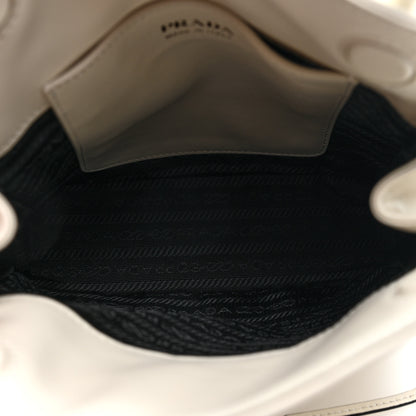 Prada Calfskin Mini Carry Shoulder Bag White 5 of 9