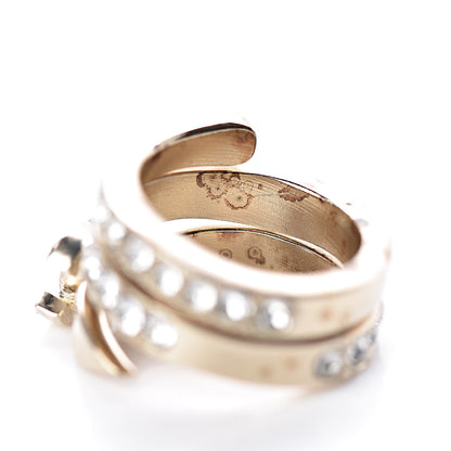 Chanel Crystal CC Ring 5 Gold 5 of 5