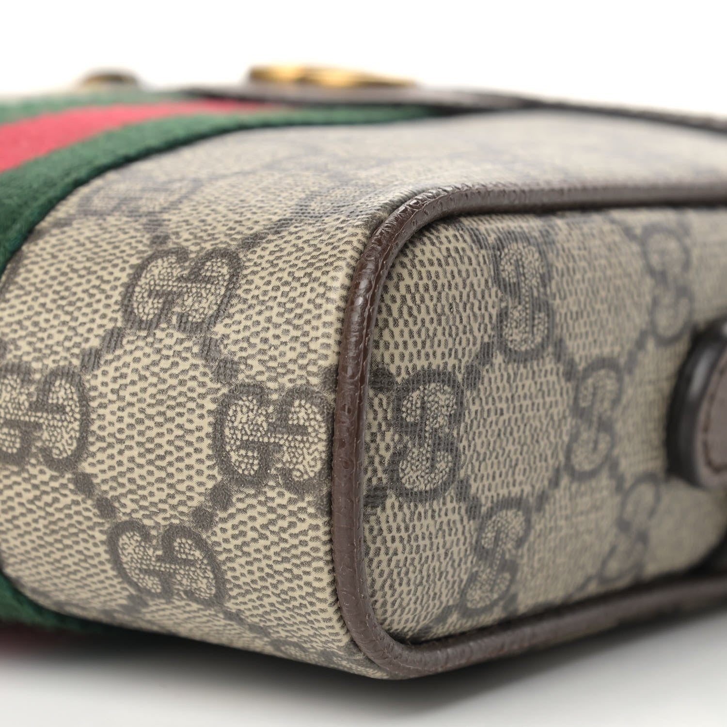 Gucci GG Supreme Monogram Web Mini Ophidia Messenger Brown 9 of 11