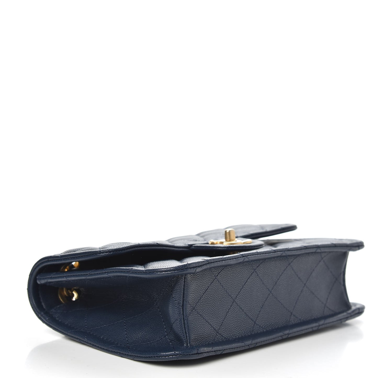 Caviar Quilted Medium Sweet Classic Flap Navy Blue