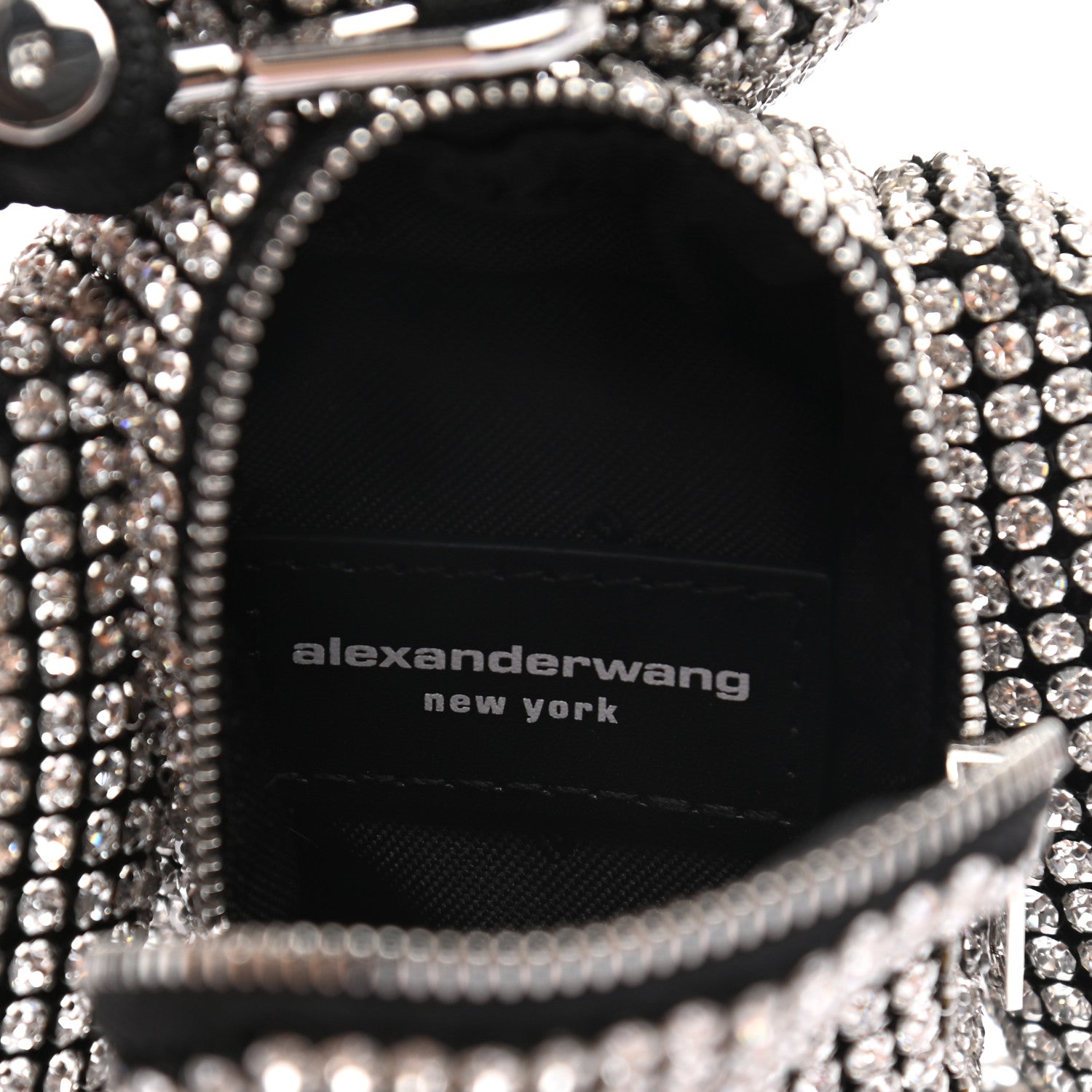 Alexander Wang Crystal Mesh Beiress Wristlet White 6 of 6
