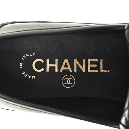 Chanel Lambskin Quilted CC Turnlock Loafers 35 Black 7 of 10