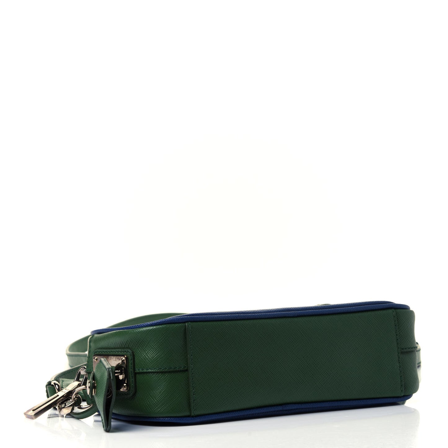 Saffiano Buckle Bi-Color Camera Bag Bluette Lari